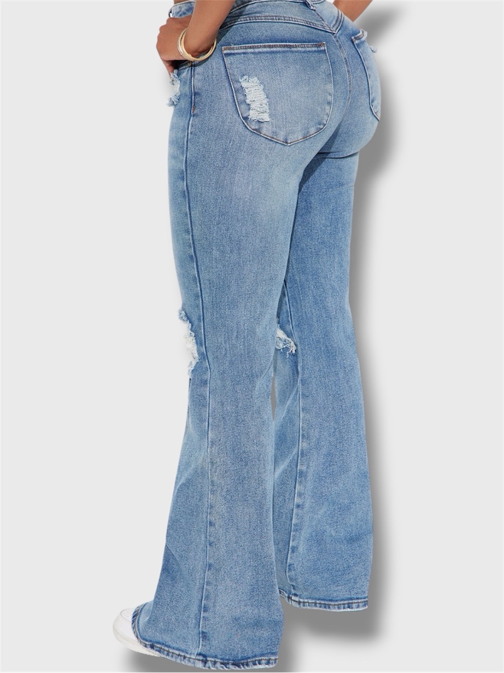 Always First Ripped Flare Jeans - 11 - Picture 2 of 4